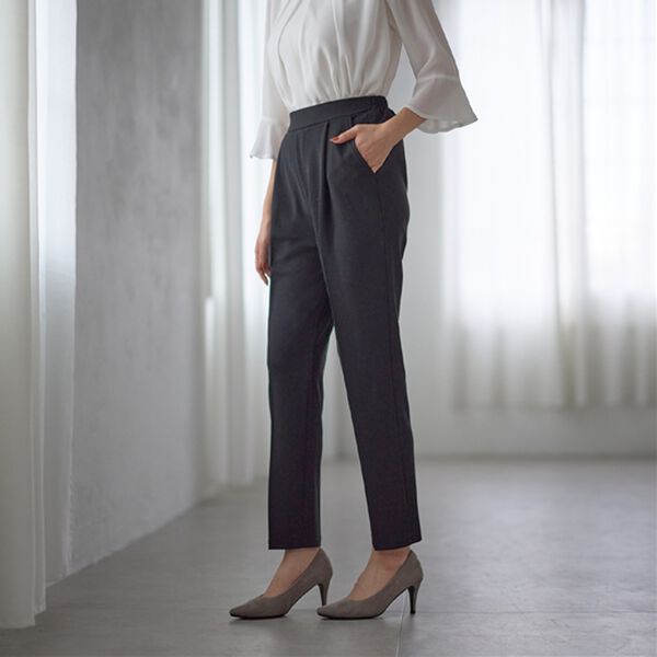 GeeRA（ジーラ）の「【２点セット】ニットツイードペプラムジャケットセットアップスーツ（パンツスーツ）」｜詳細画像