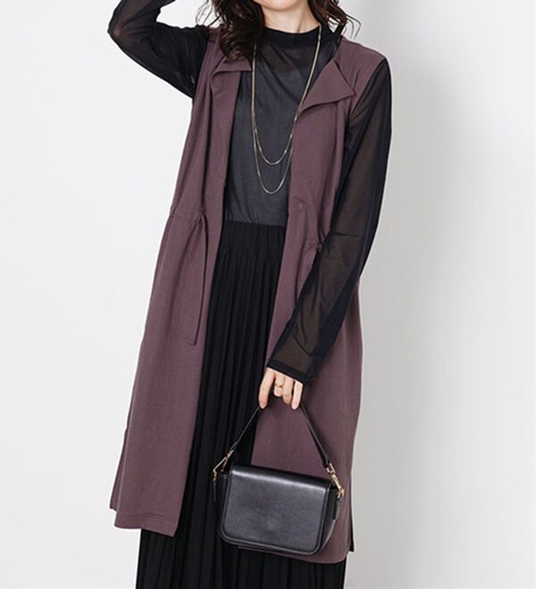 BELLUNA（ベルーナ）の「ドロスト使いポケット付ロングジレ（ジレ）」｜詳細画像