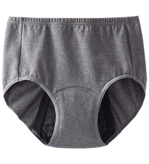 LAVIENNE（ラヴィエンヌ）の「吸水！安心ひろがるオーガニックコットンショーツ（安心ショーツ）」｜チャコール