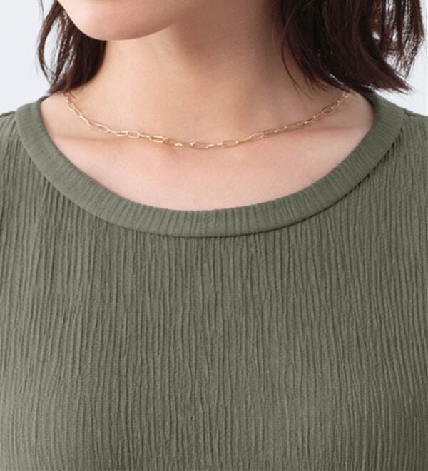 Viola e Viola（ヴィオラ エ ヴィオラ）の「【５つの機能付】楽ちんジャカードワンピース（カットソーワンピース）」｜詳細画像