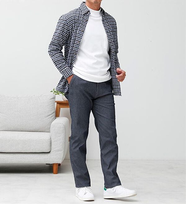 「肌側しっとりなめらか吸湿発熱ハイネック（メンズＴシャツ）」｜詳細画像