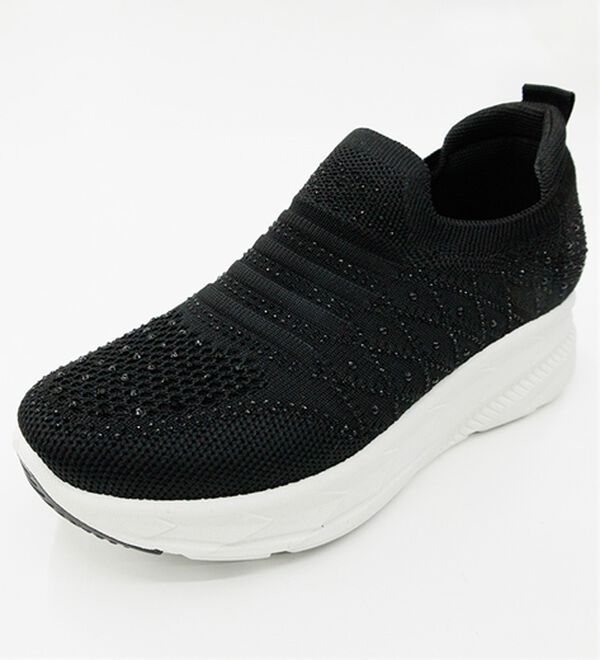 BELLUNA（ベルーナ）の「きらめきビジューニットスニーカー（スニーカー）」｜詳細画像