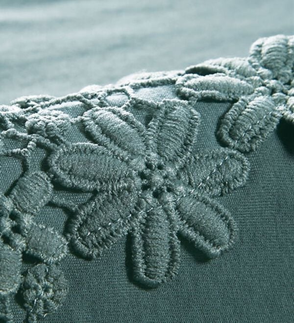 BELLUNA（ベルーナ）の「綿混素材脇汗対策フラワーレースインナー（タンクトップ・キャミソール）」｜詳細画像