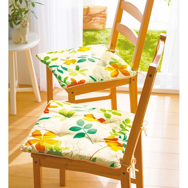 「お買得！シートクッション２枚組・チェアカバー（クッション・クッションカバー）」｜詳細画像