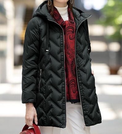 ルフラン（ルフラン）の「シームレスデザインダウンコート（ロングコート）」