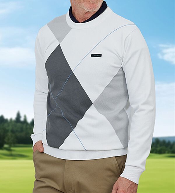 「＜ダンロップ・リファインド＞マジカルデザインセーター（メンズニット・セーター）」｜詳細画像