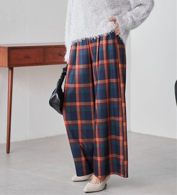 RANAN（ラナン）の「柔らかあったか！裏起毛ロングフレアガウチョパンツ（フルレングスパンツ）」｜詳細画像