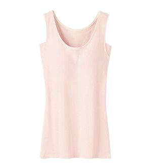 LAVIENNE（ラヴィエンヌ）の「＜さらりラボ＞カップ付タンクトップインナー（ブラトップ・カップ付きインナー）」｜ピンク