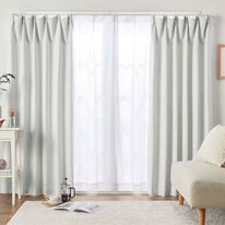 iellio（イエリオ）の「１・２級遮光＆断熱保温＆ＵＶ見えにくいレース付カーテンセット＜４枚組・遮光１級・洗える・無地・レースカーテン・新生活＞（ドレープカーテン）」