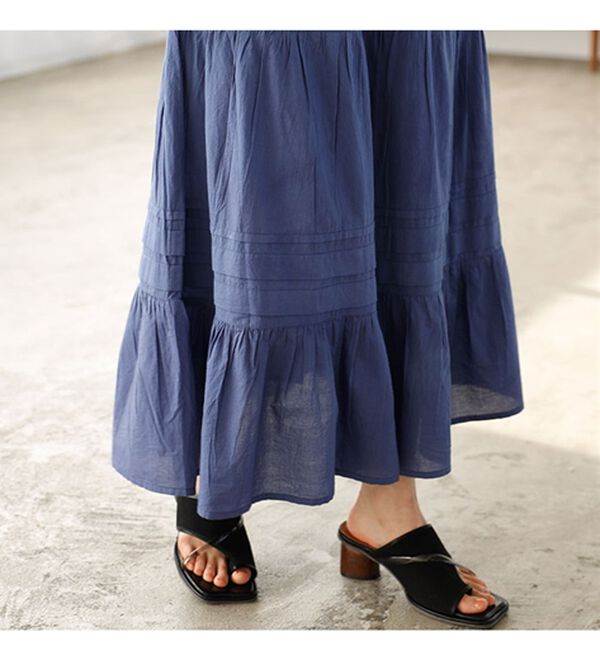 GeeRA（ジーラ）の「タックティアードマキシスカート（ロングスカート）」｜詳細画像