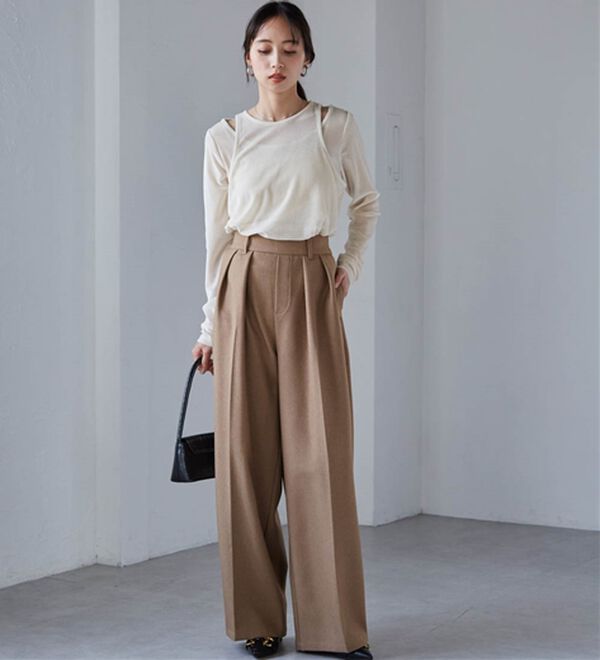 RANAN（ラナン）の「２ＷＡＹレイヤードシアーベロアトップス（カットソー）」｜詳細画像