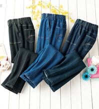 ルフラン（ルフラン）の「【３本組】配色ステッチ使い柔らか凉しいデニム（フルレングスパンツ）」