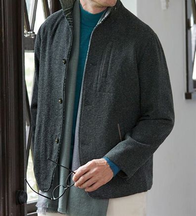 「＜コムルヴァン・オム＞ウール混イタリアンカラージャケット（メンズジャケット）」