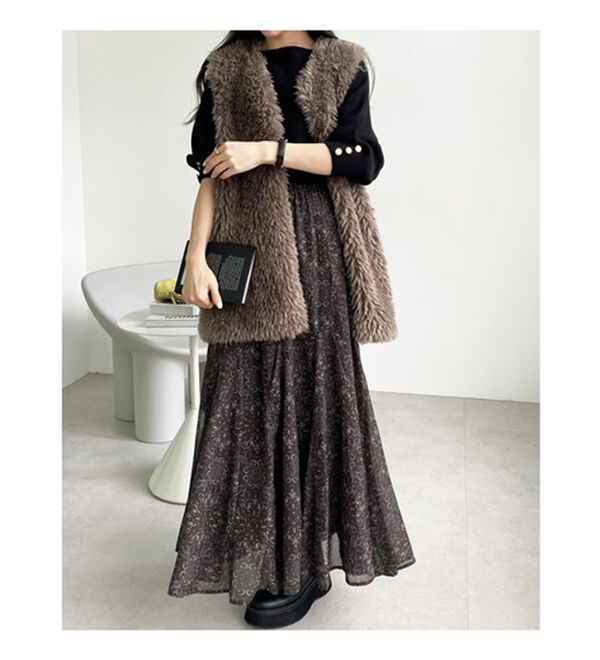 GeeRA（ジーラ）の「切替フレアーロングスカート（ロングスカート）」｜詳細画像