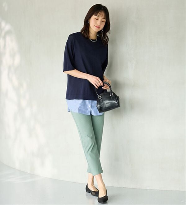 BELLUNA（ベルーナ）の「【再入荷】美ストレッチ素材アンクル丈レギンスパンツ（クロップドパンツ）」｜詳細画像