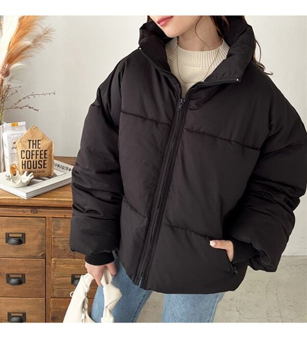 GeeRA（ジーラ）の「スタンドカラーフェイクダウンジャケット（ダウンコート・ジャケット・ベスト）」｜詳細画像