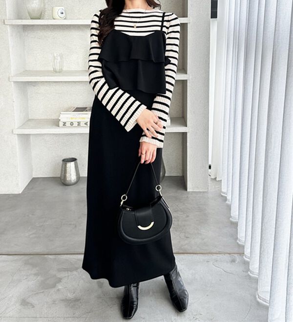 GeeRA（ジーラ）の「フリルキャミワンピース（カットソーワンピース）」｜詳細画像