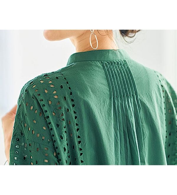 BELLUNA（ベルーナ）の「おしゃれに体型隠しレース切替チュニック（チュニック）」｜詳細画像