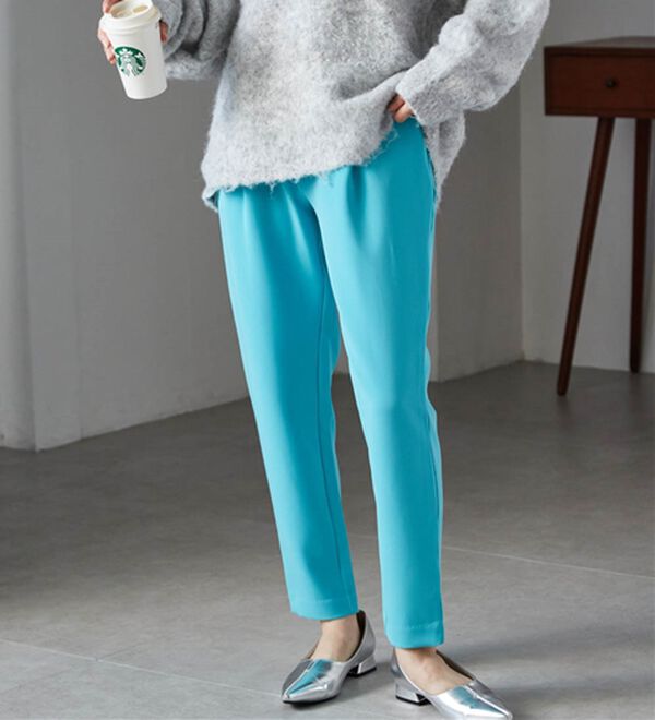 RANAN（ラナン）の「【選べる股下】美脚シルエットタックパンツ（股下６１・６５ｃｍ）（フルレングスパンツ）」｜詳細画像