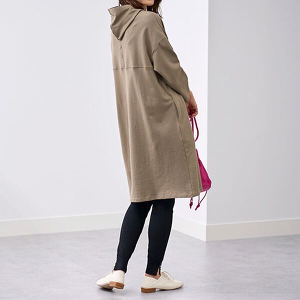 BELLUNA（ベルーナ）の「オーガニックコットンゆったり裏毛ワンピース（カットソーワンピース）」｜詳細画像