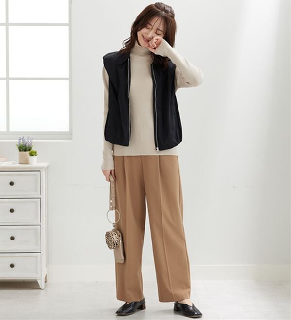 BELLUNA（ベルーナ）の「【安心感あるプチプラニット】リブニットタートルネックプルオーバー（ニット・セーター）」｜詳細画像