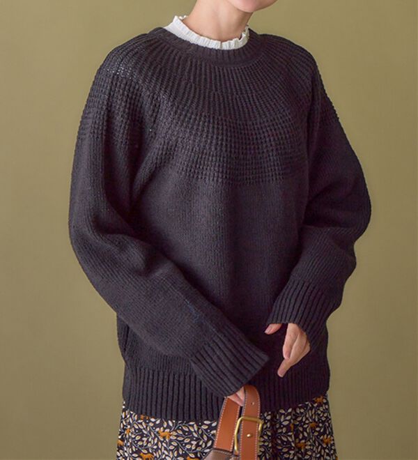 Viola e Viola（ヴィオラ エ ヴィオラ）の「綿１００％スモッキング衿＆袖プチハイトップス（カットソー）」｜詳細画像