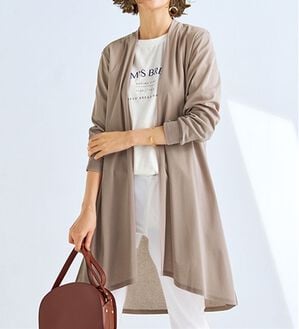 BELLUNA（ベルーナ）の「＜日本製＞マルチ機能ロングカーディガン（その他カーディガン）」｜モカベージュ