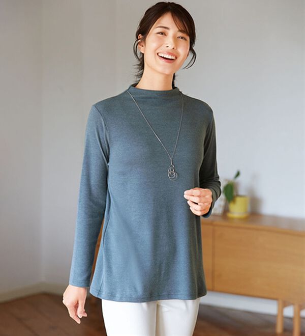 LAVIENNE（ラヴィエンヌ）の「【３色組】綿ウール入り上品プルオーバー（ニット・セーター）」｜詳細画像