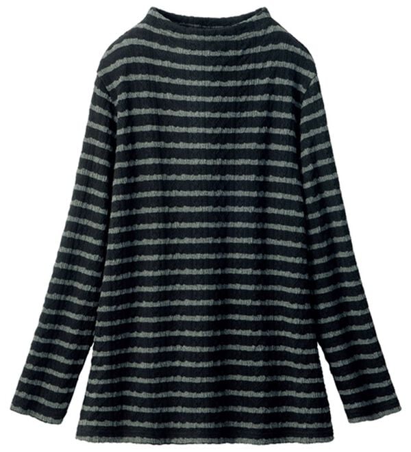 ルフラン（ルフラン）の「ジャカード柄プルオーバー（カットソー）」｜黒系