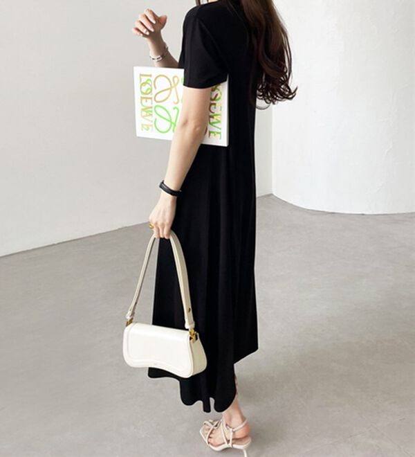 GeeRA（ジーラ）の「【接触冷感】フレアーシルエットロングワンピース（ロングワンピース）」｜詳細画像