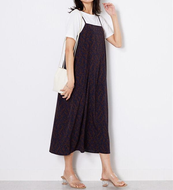 BELLUNA（ベルーナ）の「【2点セット】花柄プリントキャミワンピースアンサンブル（プリントワンピース）」｜詳細画像