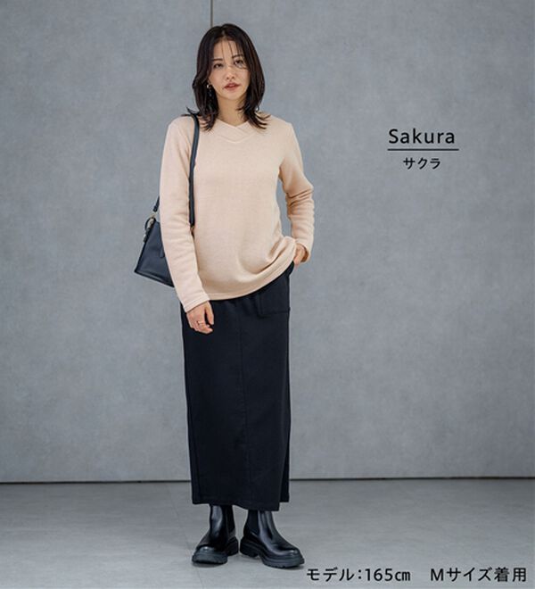 BELLUNA（ベルーナ）の「【静電気防止】ニットが苦手な方にも優しいプルオーバー（カットソー）」｜詳細画像