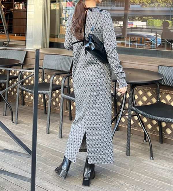 フラワージャカードパイピングワンピース - ベルーナ【公式】