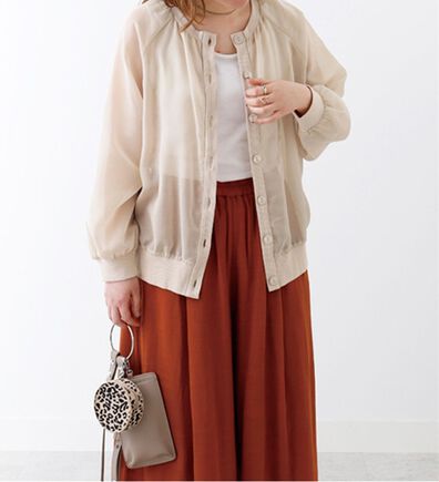 BELLUNA（ベルーナ）の「シアー素材リブ切替カーディガン（ニットカーディガン）」