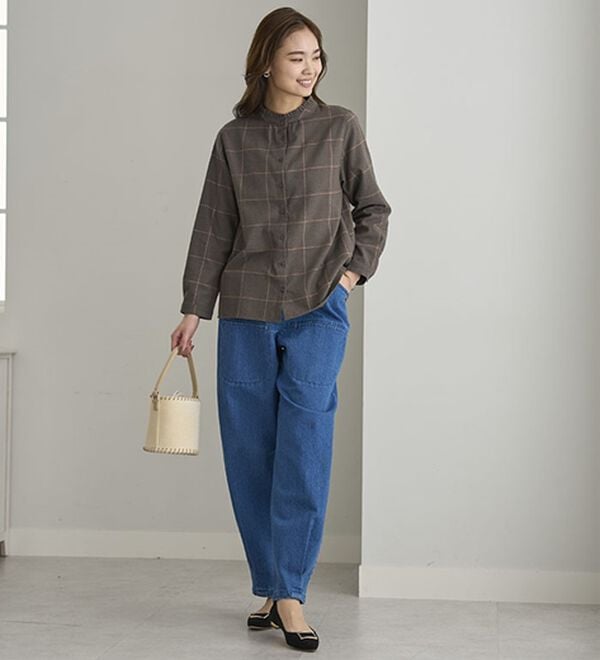 BELLUNA（ベルーナ）の「ポケットデザインコロンデニムパンツ（フルレングスパンツ）」｜詳細画像