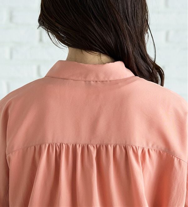 BELLUNA（ベルーナ）の「【吸水速乾】イージーケア！袖リボンシャツチュニック（チュニック）」｜詳細画像