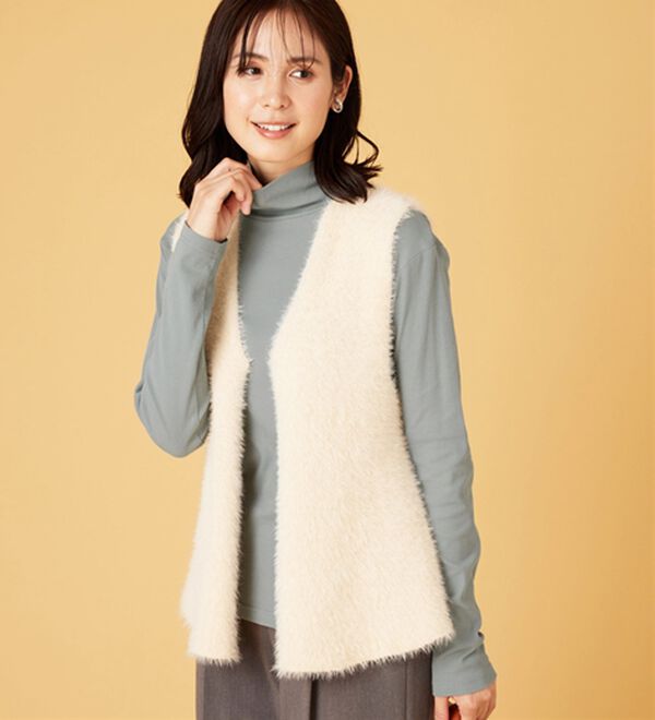 BELLUNA（ベルーナ）の「素肌想いの綿１００％シアープルオーバー（カットソー）」｜詳細画像