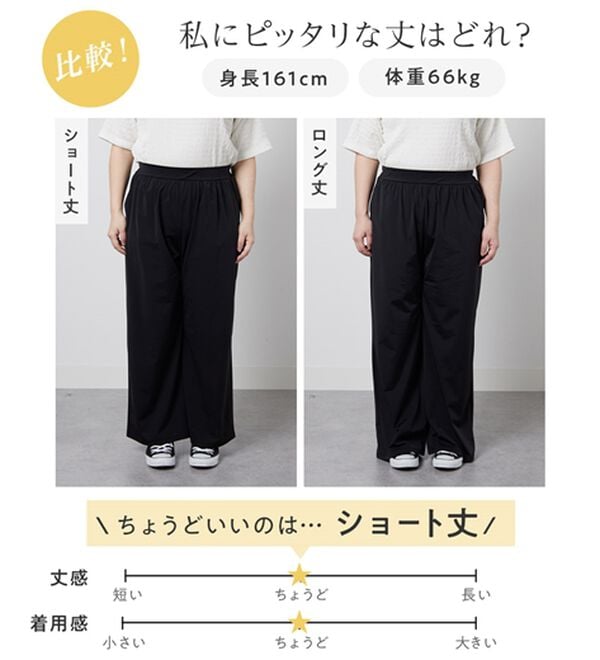 Viola e Viola（ヴィオラ エ ヴィオラ）の「さらテロ楽ちんストレートパンツ【選べる丈】（フルレングスパンツ）」｜詳細画像