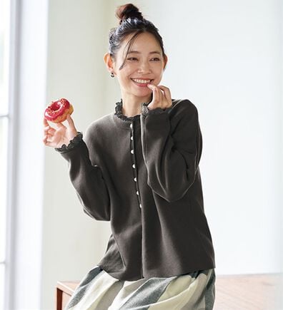 BELLUNA（ベルーナ）の「＜＆ｃｏｃｏｃｈｉ＞綿１００％ゆったりドルマンカーディガン（ニットカーディガン）」