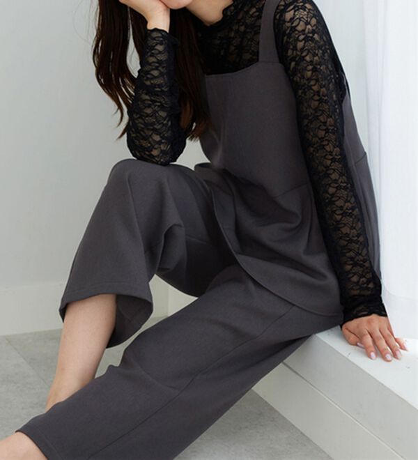 BELLUNA（ベルーナ）の「【2点セット】ウーリッシュ素材ビスチェセットアップ（セットアップ）」｜詳細画像