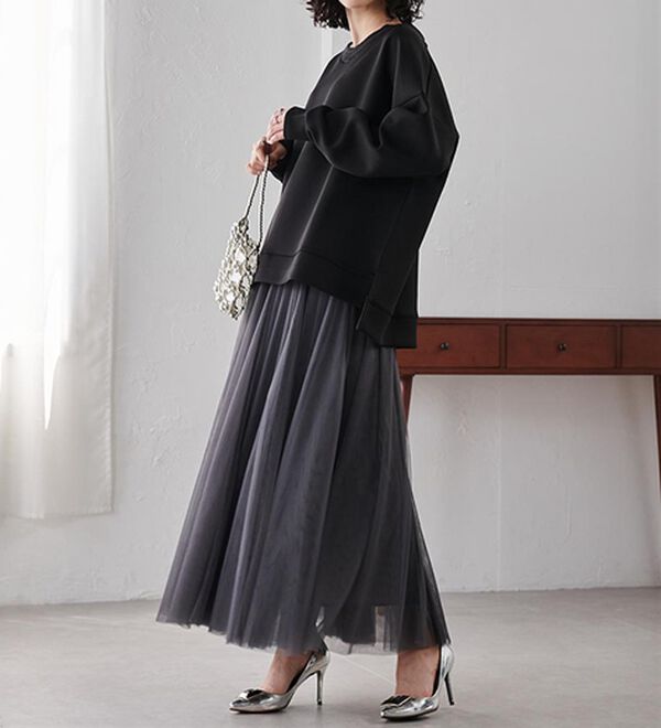 RANAN（ラナン）の「＜ＨＳ＞編立衿ポイントきれいめスウェット（カットソー）」｜詳細画像