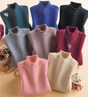 ルフラン（ルフラン）の「ふんわり優しいコットンカシミヤセーター（ニット・セーター）」｜詳細画像