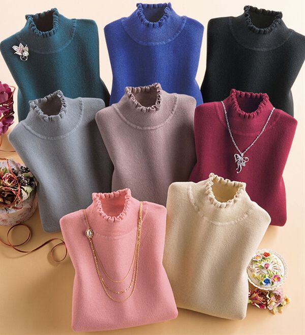 ルフラン（ルフラン）の「ふんわり優しいコットンカシミヤセーター（ニット・セーター）」｜詳細画像