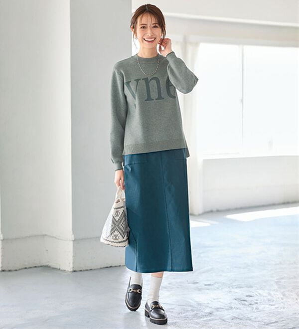 BELLUNA（ベルーナ）の「ロゴジャカードニットプルオーバー（ニット・セーター）」｜詳細画像