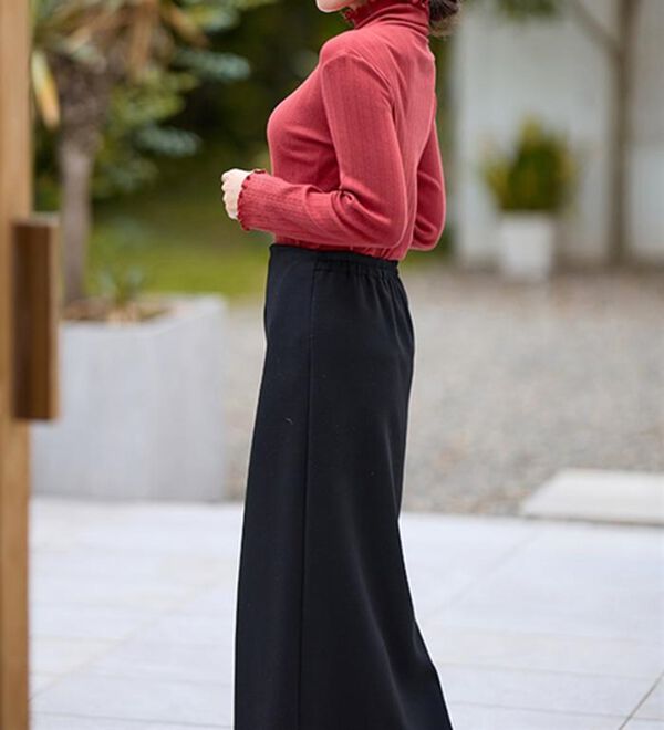 LAVIENNE（ラヴィエンヌ）の「着回し力抜群！綿１００％あったかリブインナー（肌着・インナーウェア）」｜詳細画像