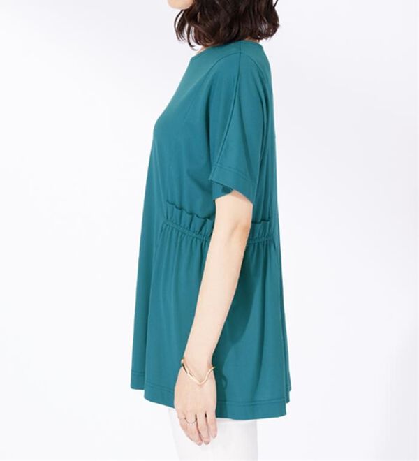 BELLUNA（ベルーナ）の「サイドギャザー使い細見えチュニック（チュニック）」｜詳細画像