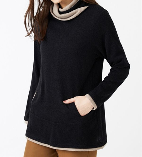 BELLUNA（ベルーナ）の「衿デザイン配色チュニック（チュニック）」｜詳細画像