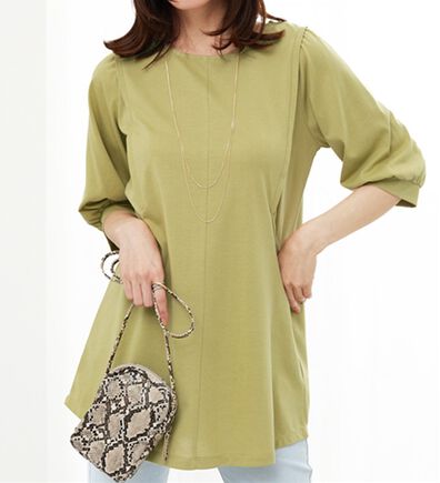 BELLUNA（ベルーナ）の「【店舗・ネット限定】汗ジミ対策！ギャザー使いチュニック（チュニック）」