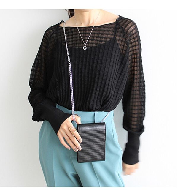 GeeRA（ジーラ）の「ジャカードシアーニットプルオーバー（ニット・セーター）」｜詳細画像