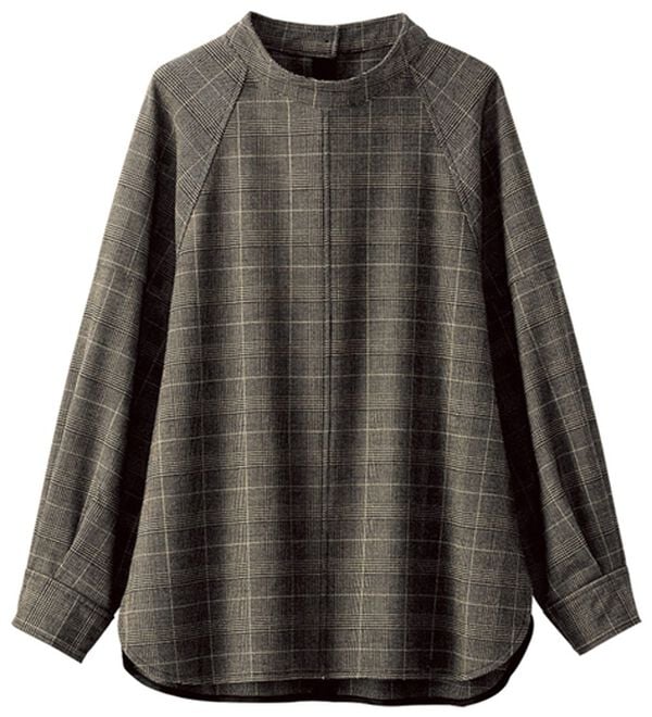 BELLUNA（ベルーナ）の「チェック柄ハイネックブラウス（ブラウス）」｜詳細画像